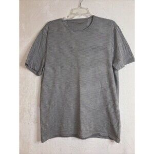 John Varvatos Gray Striped Short Sleeve Tee